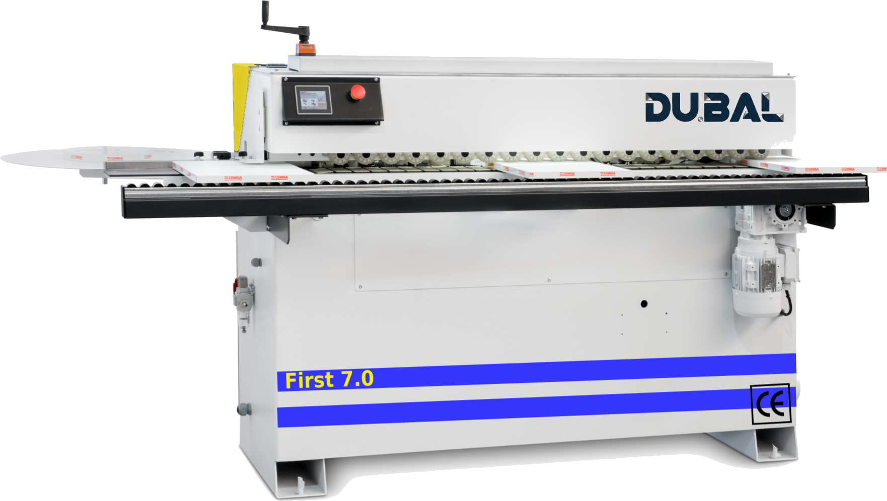 Canteadora industrial Dubal First 7.0 vista desde su frente operativo